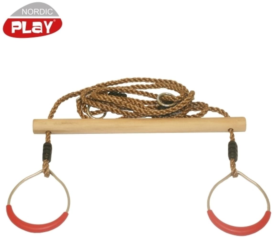 NORDIC PLAY Trapezschaukel aus Holz mit Ringen (805-478) Bild 1