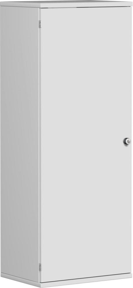 Garderobenschrank mit ausziehbarem Garderobenhalter, 60x42x154cm, Lichtgrau Bild 1