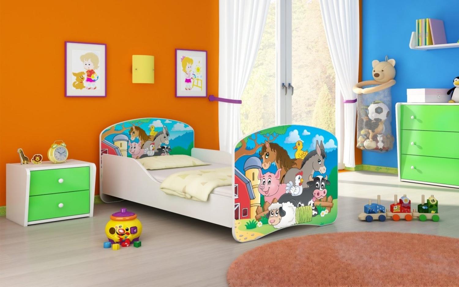 Kinderbett Milena mit verschiedenen Mustern 180x80 Farm Bild 1