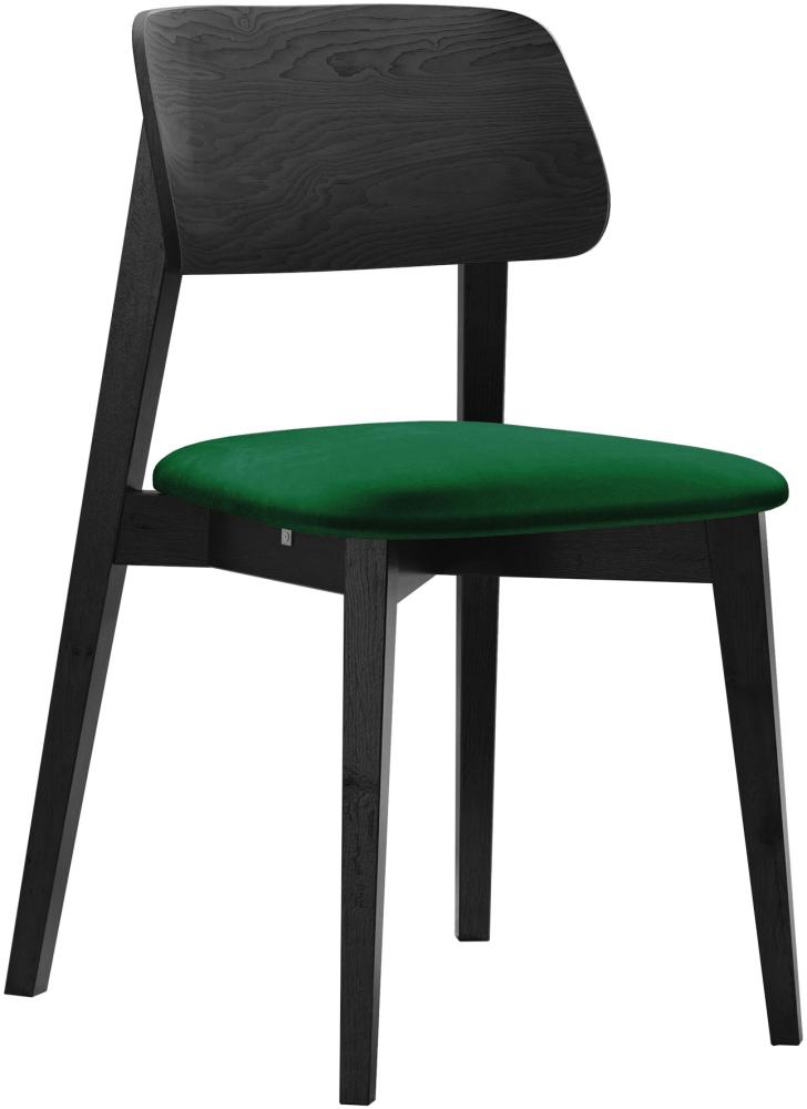 Esszimmerstuhl Taskir, Stuhl aus Buchenholz für Küche, Restaurant (Schwarz / Magic Velvet 2225) Bild 1
