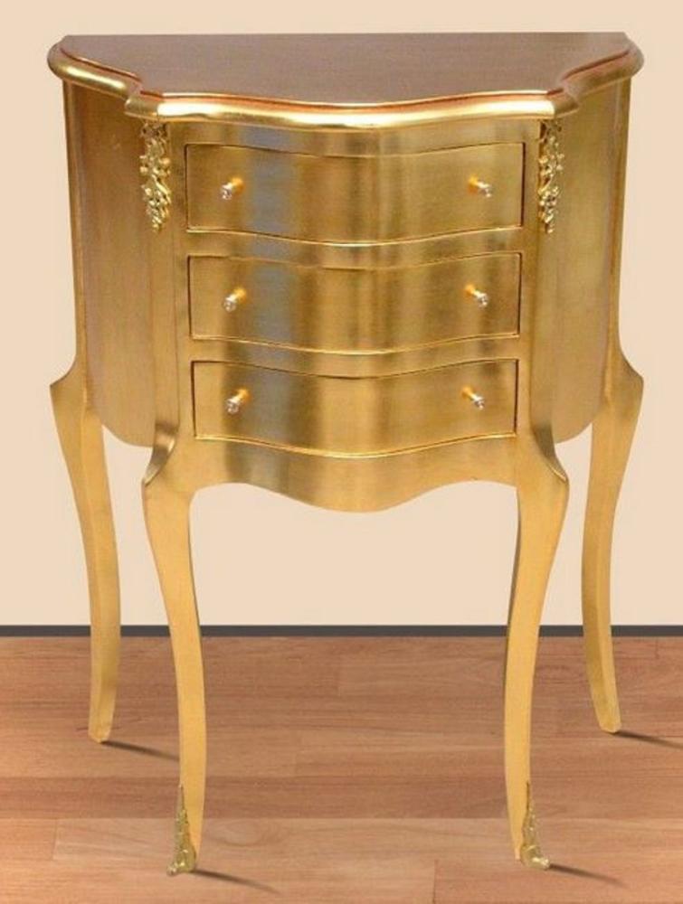 Casa Padrino Barock Kommode mit 3 Schubladen Gold - Möbel Bild 1