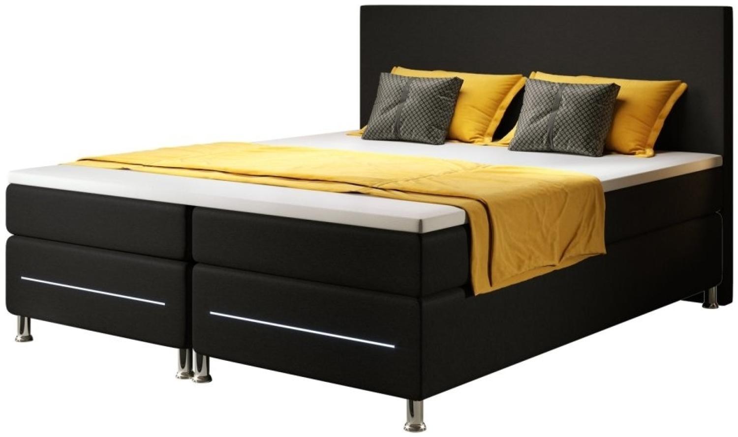 Boxspringbett Simple 200x200 H3 Schwarz Bild 1