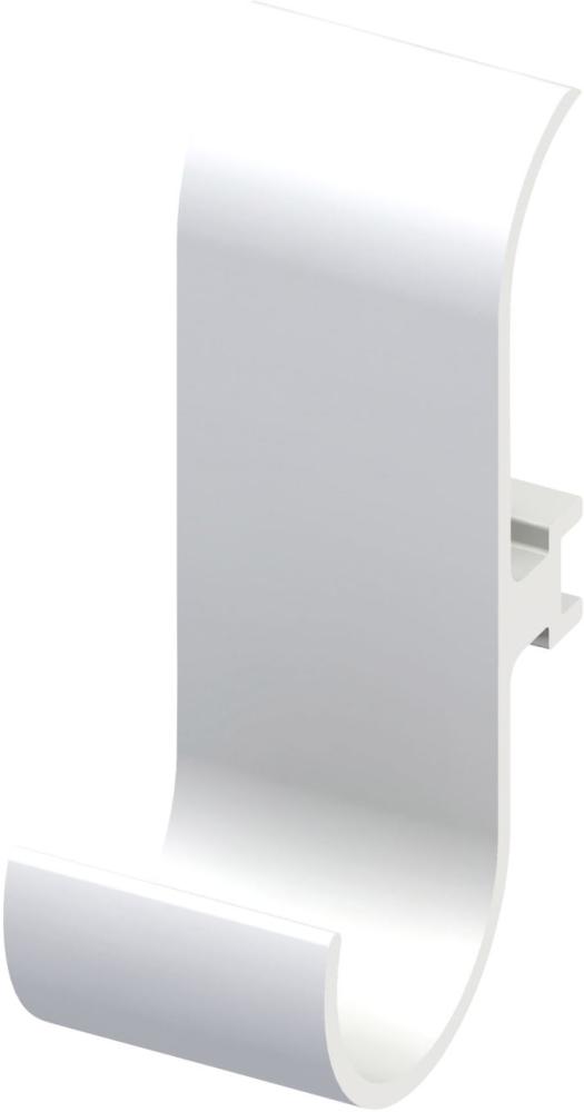 alfer Universalhaken weiß 2,5 cm breit Aluminium Haken Wandhaken Allzweckhaken Bild 1