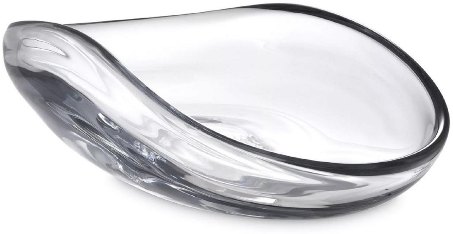 Casa Padrino Luxus Glasschale 42 x 28 x H. 12,5 cm - Mundgeblasene Deko Glas Obstschale - Glas Deko Accessoirs - Luxus Kollektion Bild 1
