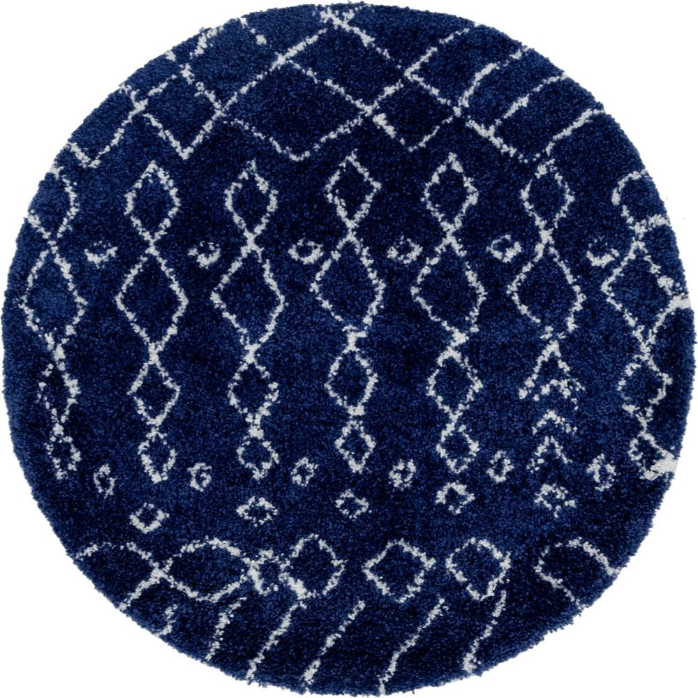 Teppich "MARA Shaggy" Rund Marineblau 150x150 cm Bild 1
