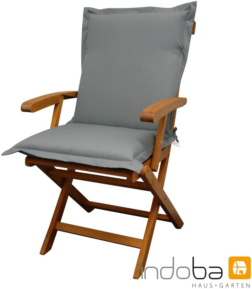 indoba - Sitzauflage Niederlehner Serie Premium - extra dick - Grau Bild 1