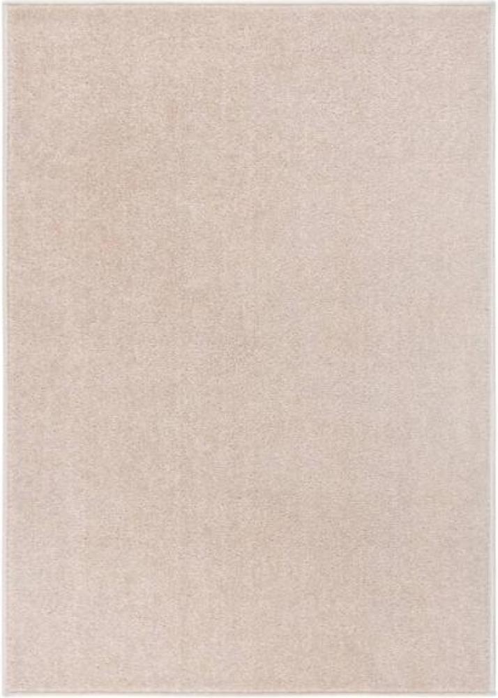 Teppich Kurzflor 240x340 cm Dunkelbeige Bild 1