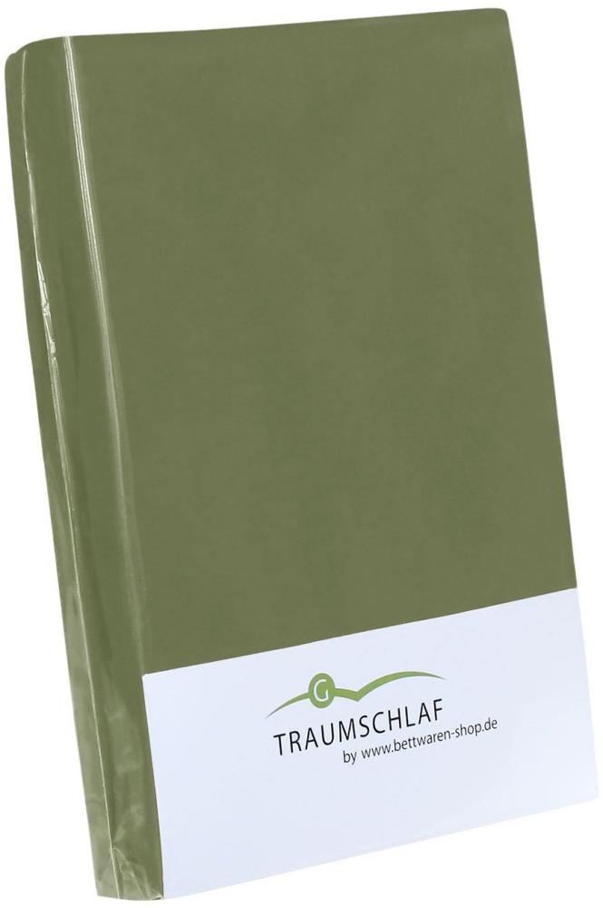 Traumschlaf Spannbettlaken Jersey Elasthan Stretch | 140x200 - 160x220 cm | grün Bild 1