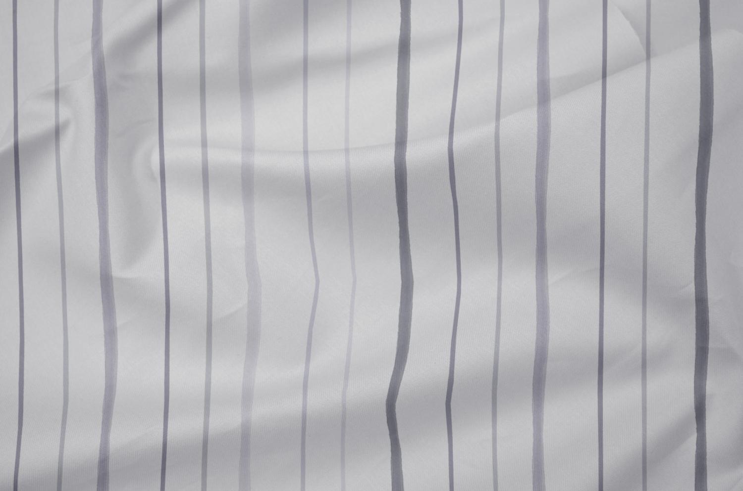 Hahn Haustextilien Baumwoll Summer-Set grau Decke uni 150x220 cm + Kissenbezug gemustert 80x80 cm Bild 1