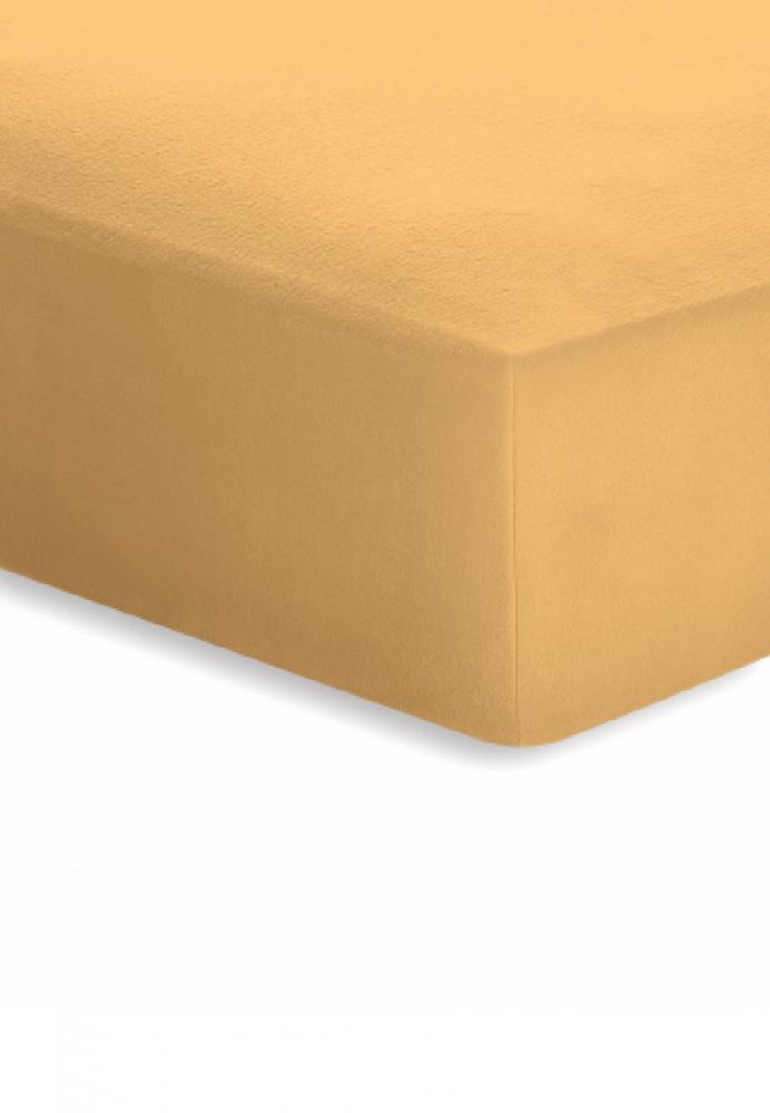 Schlafgut - Boxspring Spannbetttuch für Matratzen mit oder ohne Topper, für Höhen von ca. 25 - 40 cm : 124 - Curry : 120/130 x 190/200/210/220 cm Bild 1
