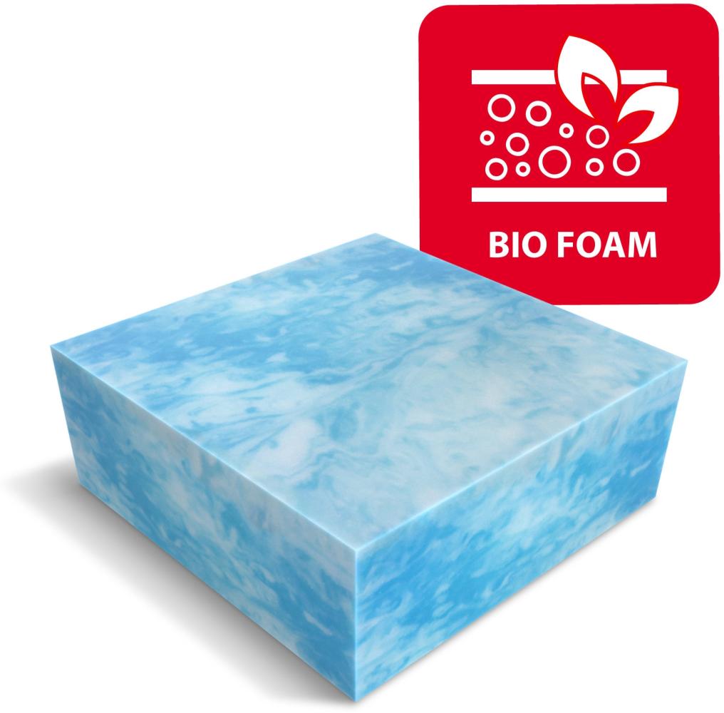 Matratze 90x200 Kaltschaum MARINA 7 Zonen Bio Foam Schaum Ocean Blue Latex Clima Latex H3 21 cm JERSEY Bild 1