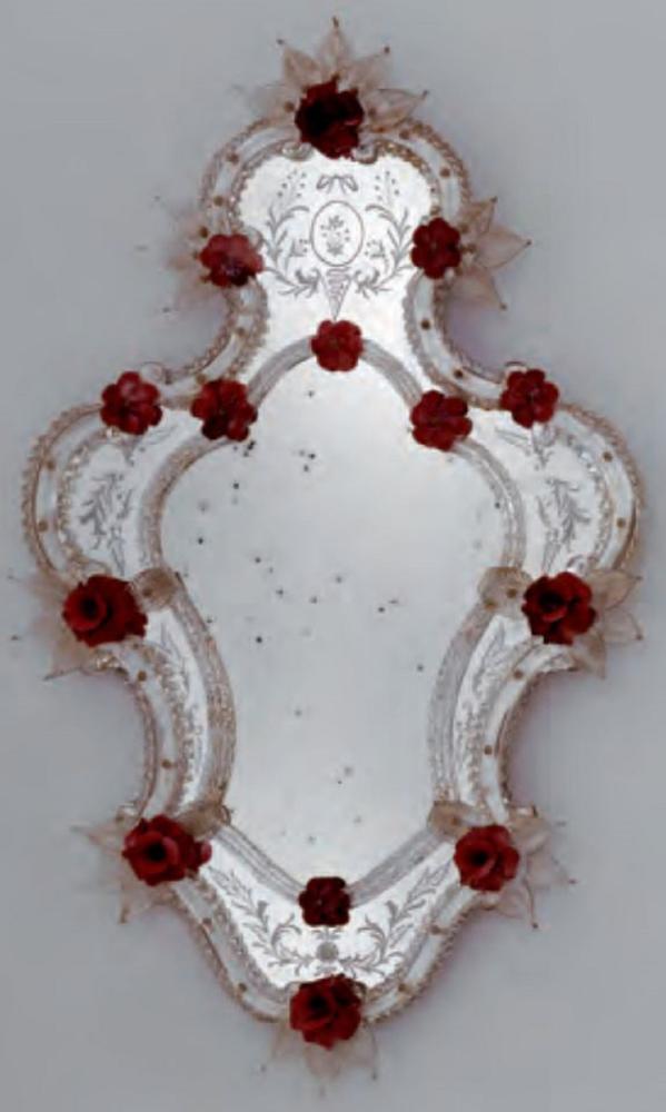 Casa Padrino Luxus Barock Spiegel Rot - Prunkvoller Wandspiegel im Venezianischen Stil - Hotel Möbel - Schloss Möbel - Barock Möbel - Luxus Möbel im Barockstil - Made in Italy Bild 1