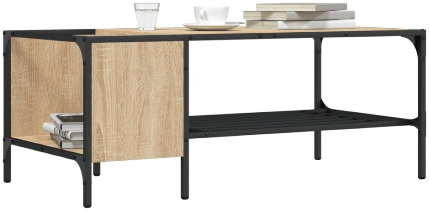 vidaXL Couchtisch mit Regal Sonoma-Eiche 100x51x40 cm Holzwerkstoff Bild 1