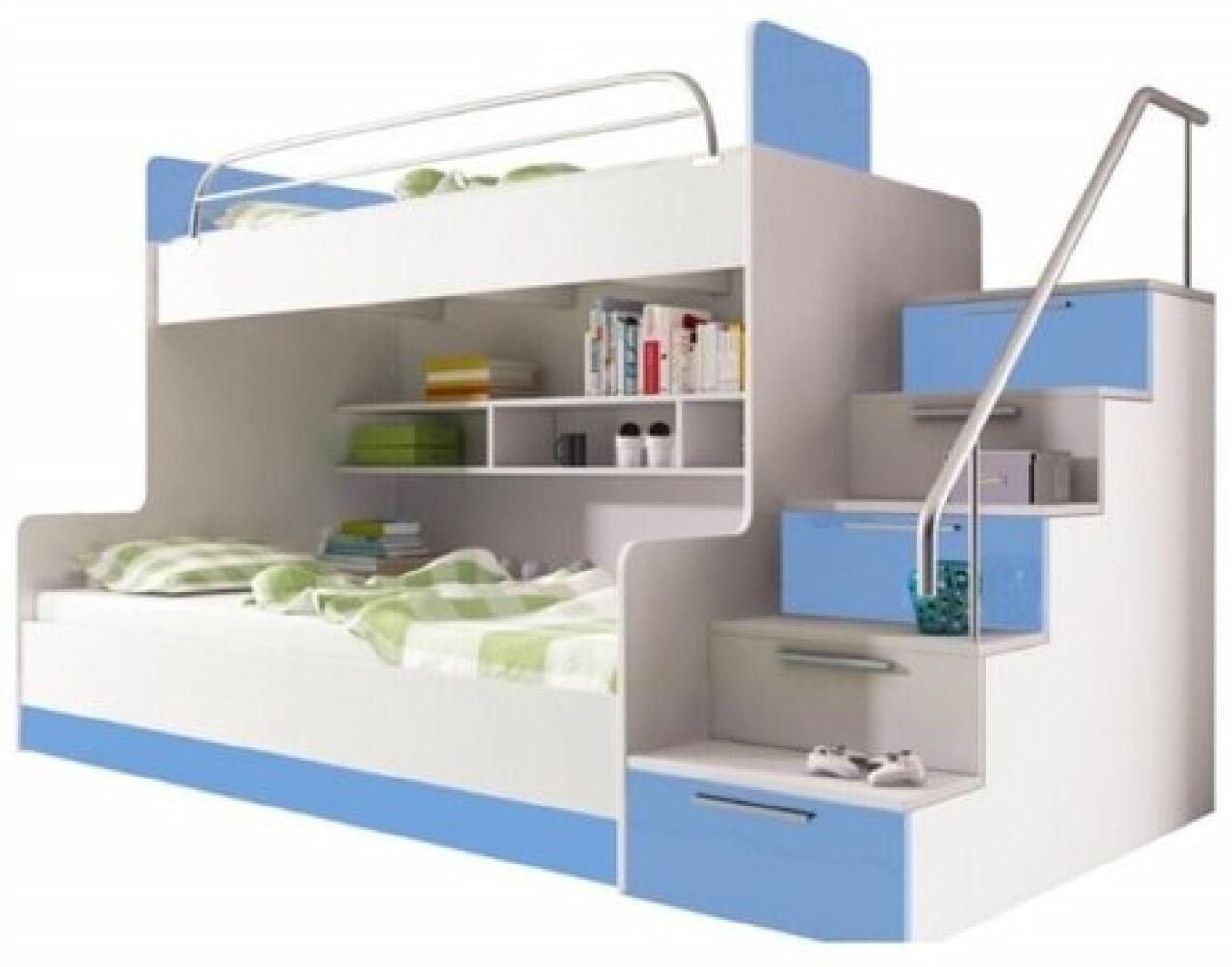 Jungen Etagen Bett Kinderzimmer Betten Hochbett Doppelstockbett Hochglanz Möbel Bild 1