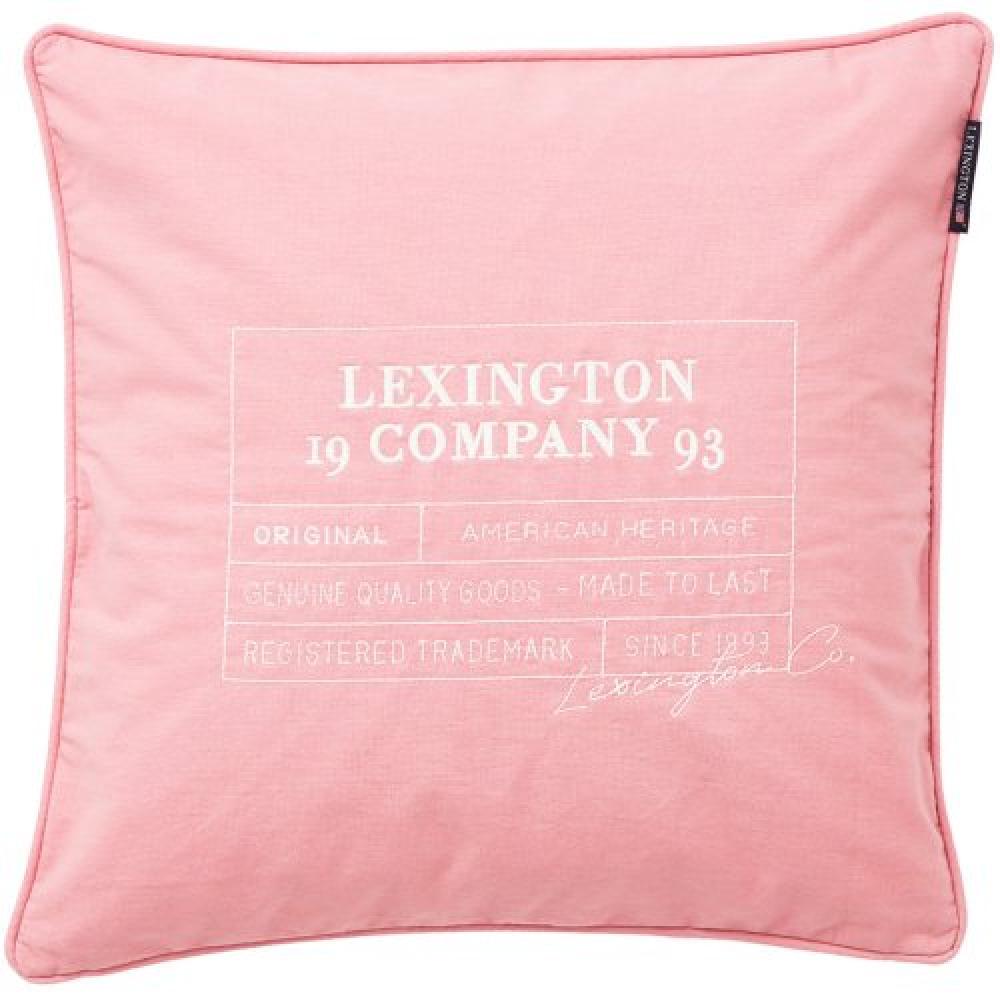 LEXINGTON Kissenbezug Logo Organic Cotton Canvas Pink-White (50x50cm) 12414102-4250-SH25 Bild 1