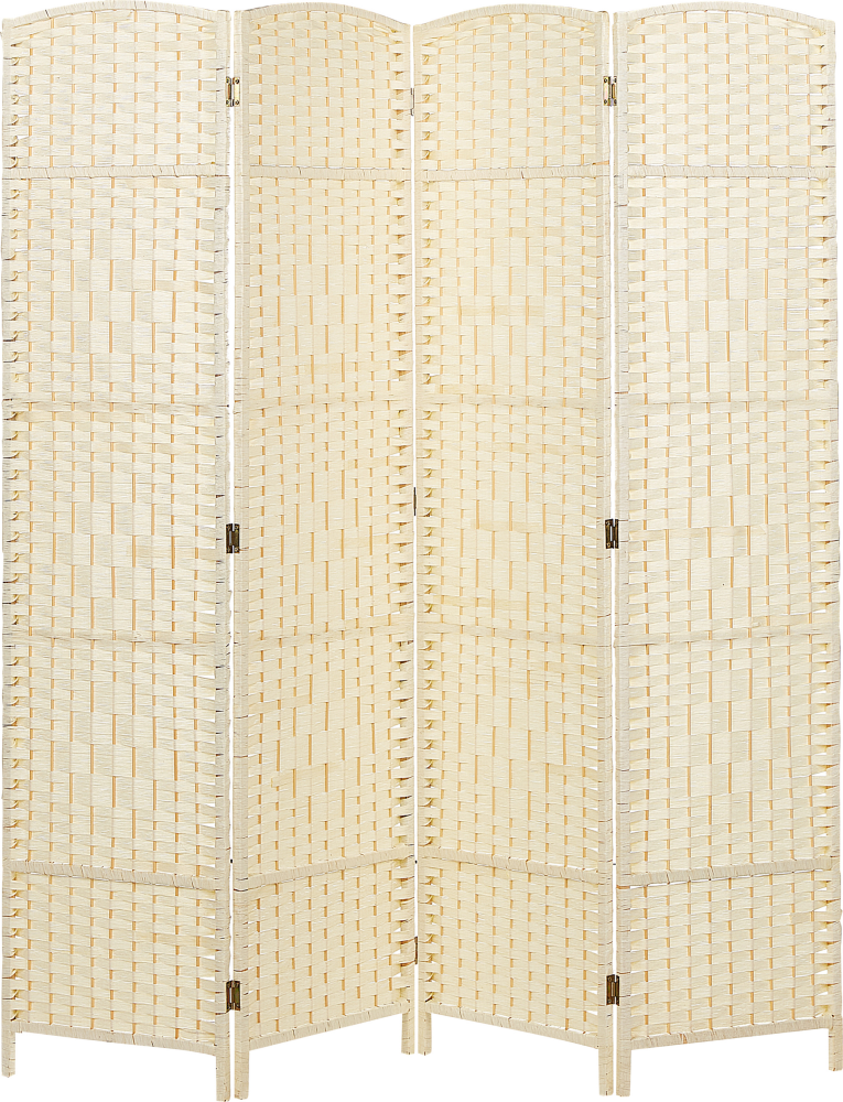 Raumteiler 4-teilig beige faltbar 178 x 163 cm LAPPAGO Bild 1