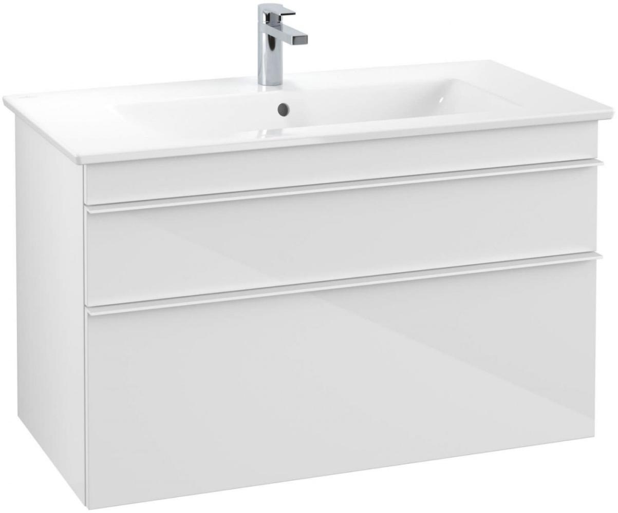 Villeroy & Boch VENTICELLO Waschtischunterschrank 95 cm breit, Weiß, Griff Weiß, für Becken mittig Bild 1
