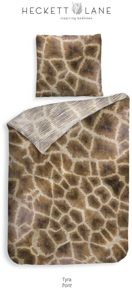 Heckett & Lane GOTS Satin Bettwäsche - Giraffe 135x200 / 80x80 Bild 1