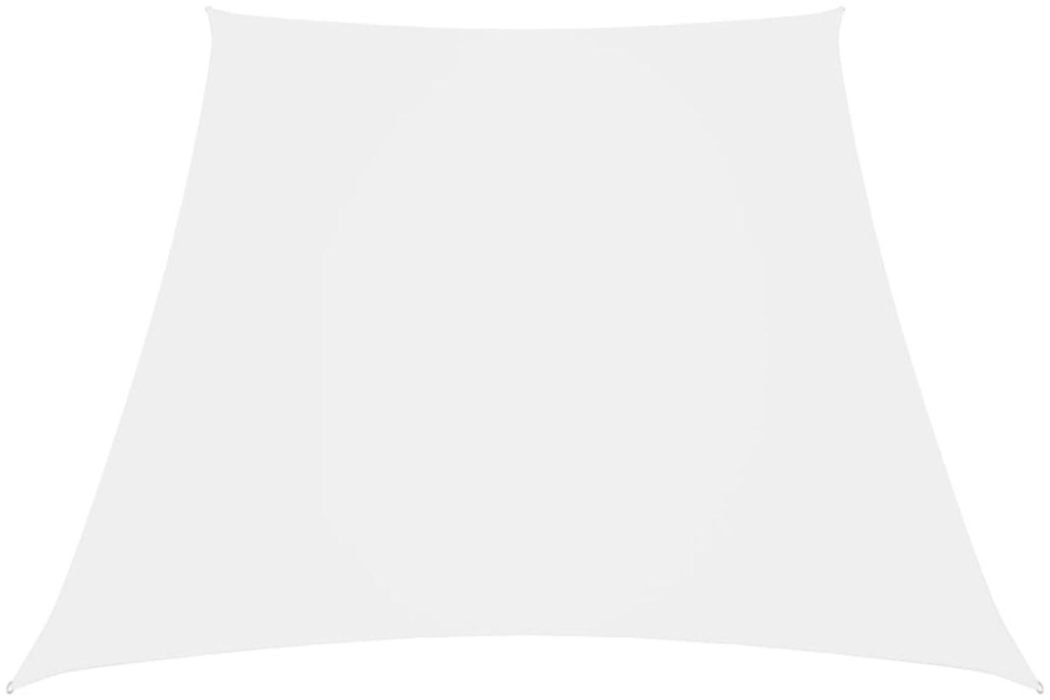 Sonnensegel Oxford-Gewebe Trapezförmig 2/4x3 m Weiß Bild 1