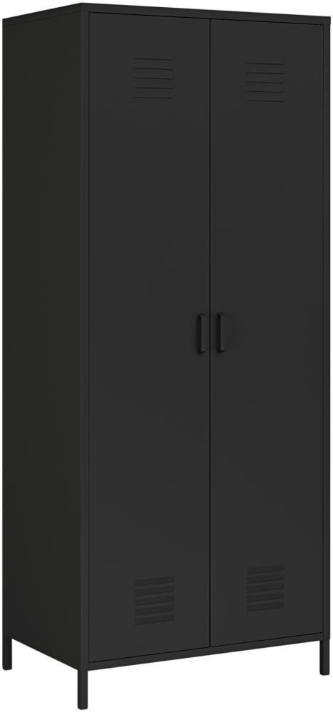 Kleiderschrank Seinäjoki 180x76x50 cm Schwarz [en. casa] Bild 1