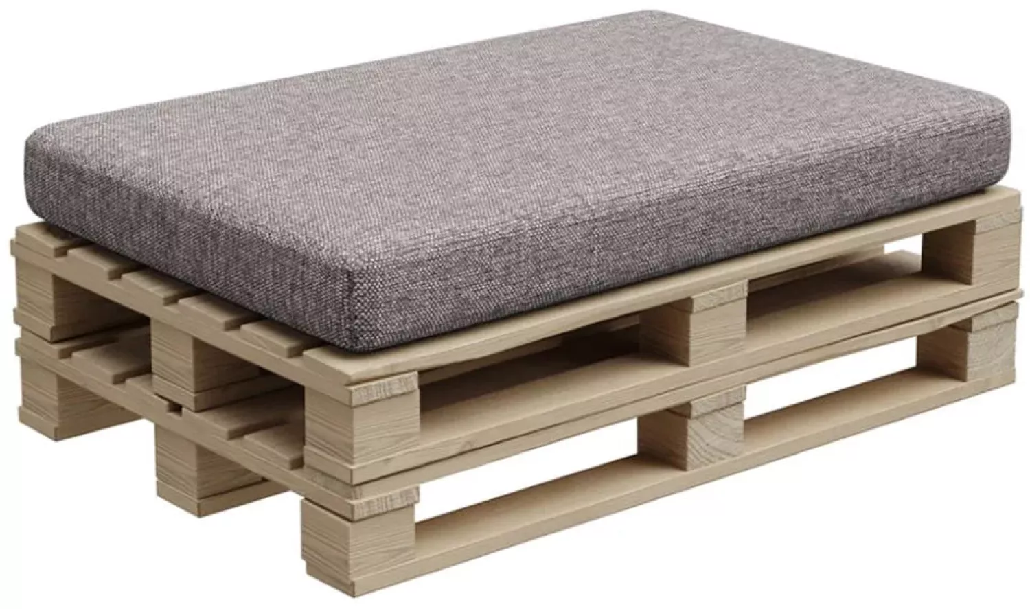 Gutekissen®, Palettenkissen, Palletenpolster, Gartenkissen, Palettenauflagen, Sofa, Kissen, Polster, Auflagen Indoor Outdoor PFBG (Sitzkissen 120x80, Grau) Bild 1