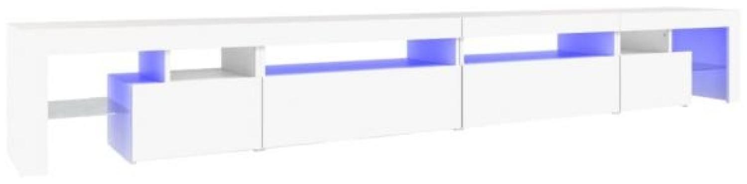 TV-Schrank mit LED-Leuchten Weiß 290x36,5x40 cm Bild 1