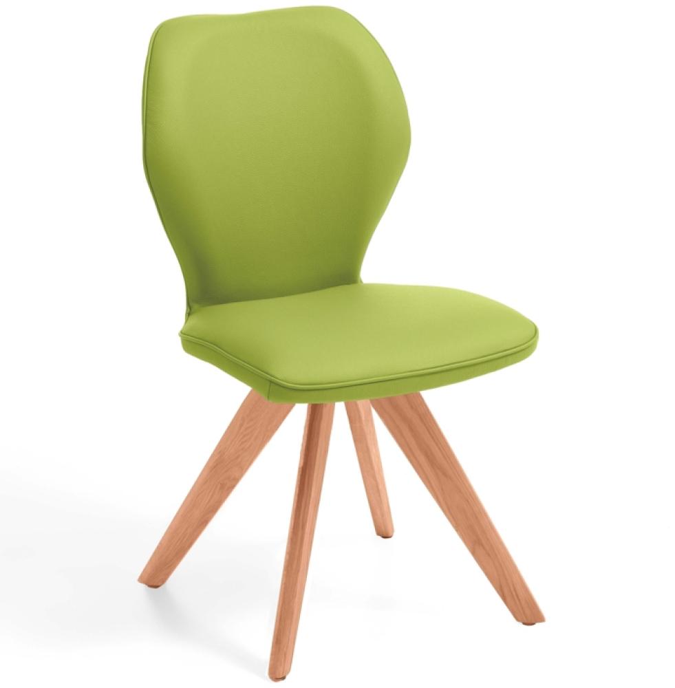 Niehoff Sitzmöbel Colorado Trend-Line Design-Stuhl Kernbuche/Leder - 180° drehbar Napoli apple Bild 1