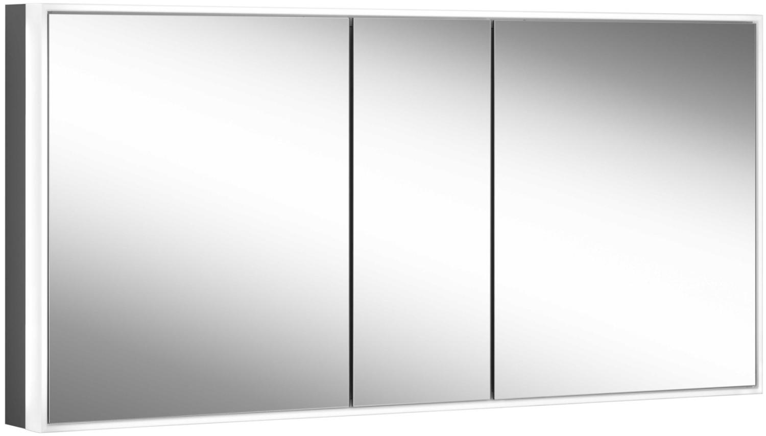 Schneider PREMIUM Line Ultimate LED Lichtspiegelschrank, 3 Doppelspiegeltüren, 1525x73,3x15,8cm, 182. 150, Ausführung: EU-Norm/Korpus schwarz matt - 182. 150. 02. 41 Bild 1