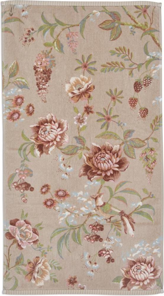 PIP Studio Duschtuch Badetuch Secret Garden Khaki 70x140 cm Blumenranke Blüten Bild 1