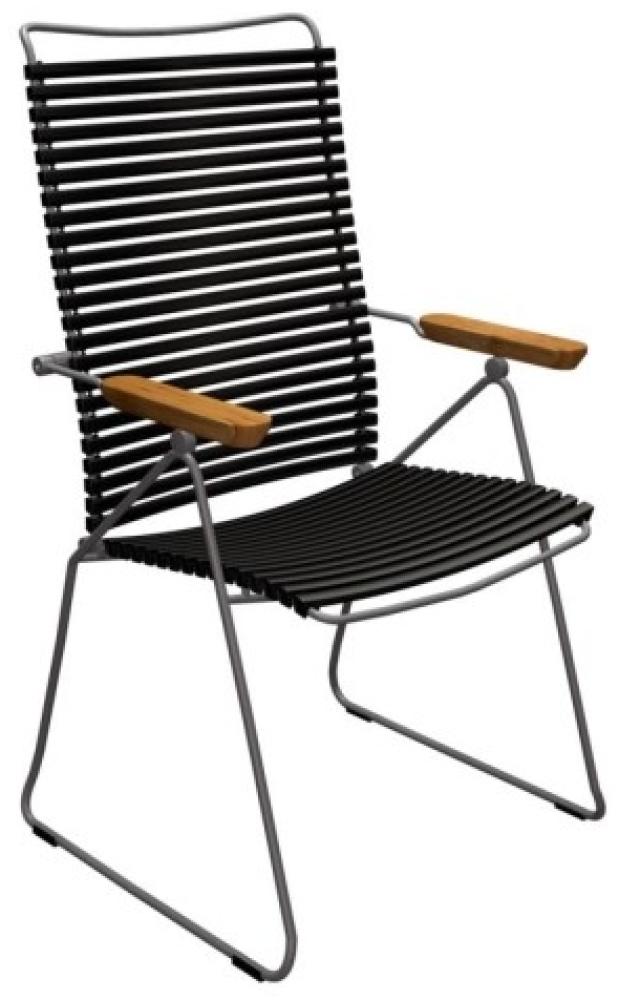 Outdoor Stuhl Click verstellbare Rückenlehne schwarz Bild 1