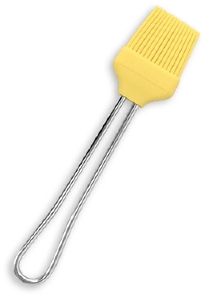 Backpinsel mit Edelstahlgriff 18 cm gelb / Küchenpinsel / Grillpinsel / Silikonpinsel / Bratenpinsel / Pinsel / Bild 1