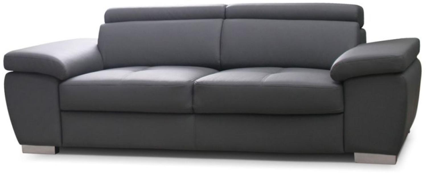 Sofa 2-Sitzer ROXI Kunstleder Grau 185x78x105 cm Bild 1