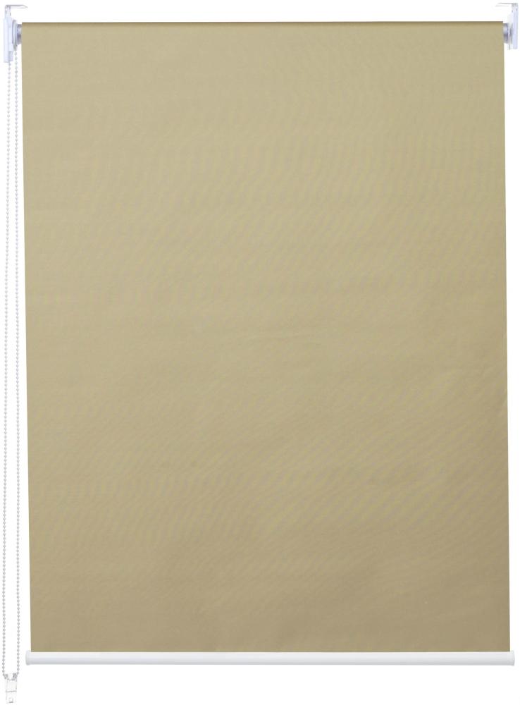 Rollo HWC-D52, Fensterrollo Seitenzugrollo Jalousie, 120x230cm Sonnenschutz Verdunkelung blickdicht ~ beige Bild 1