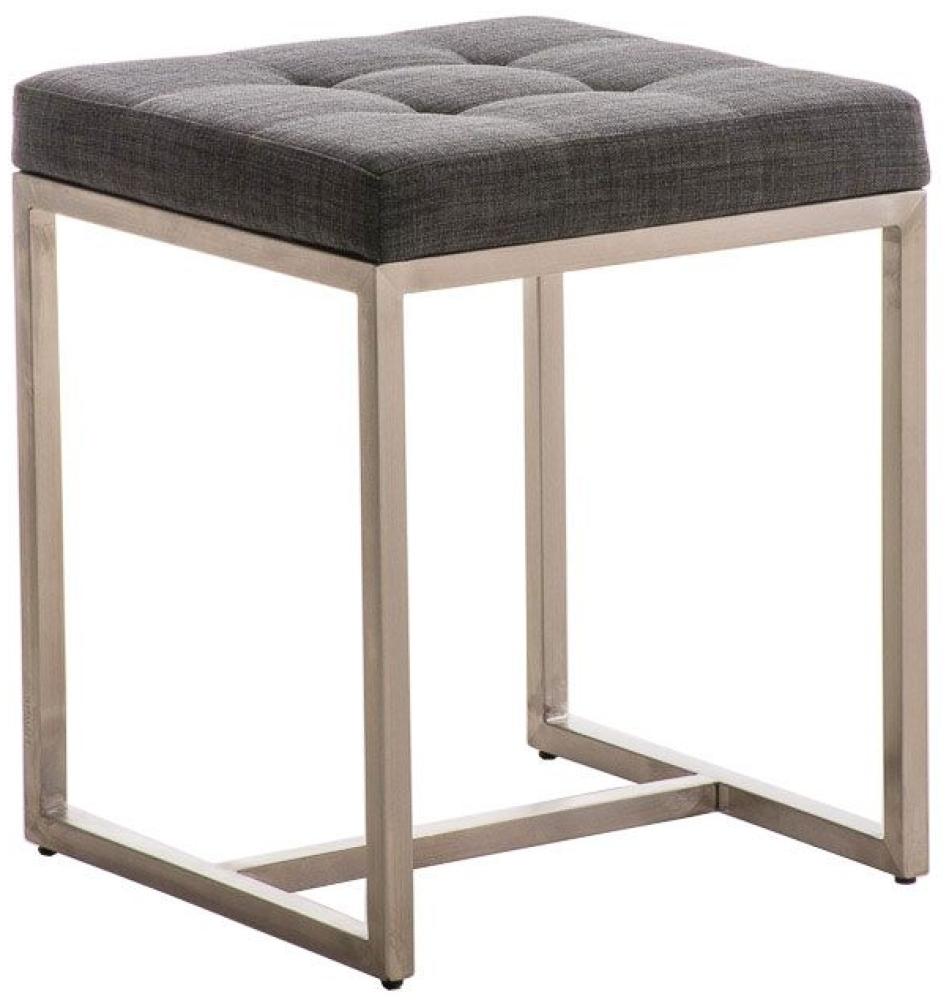 Sitzhocker -BRIT- Schminkhocker Hocker Sessel Stoff Dunkelgrau 40x40cm Bild 1