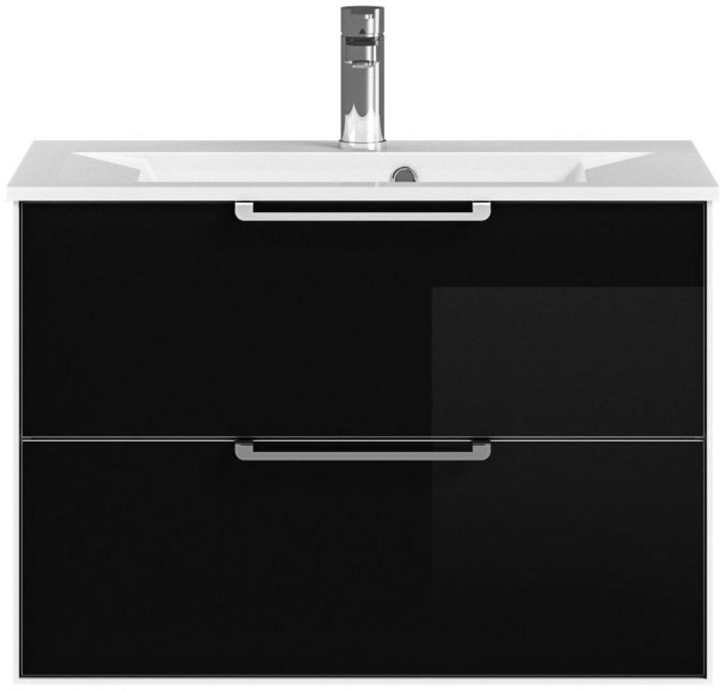Waschtischunterschrank '3065. 567513', Glas schwarz-Weiß matt Bild 1