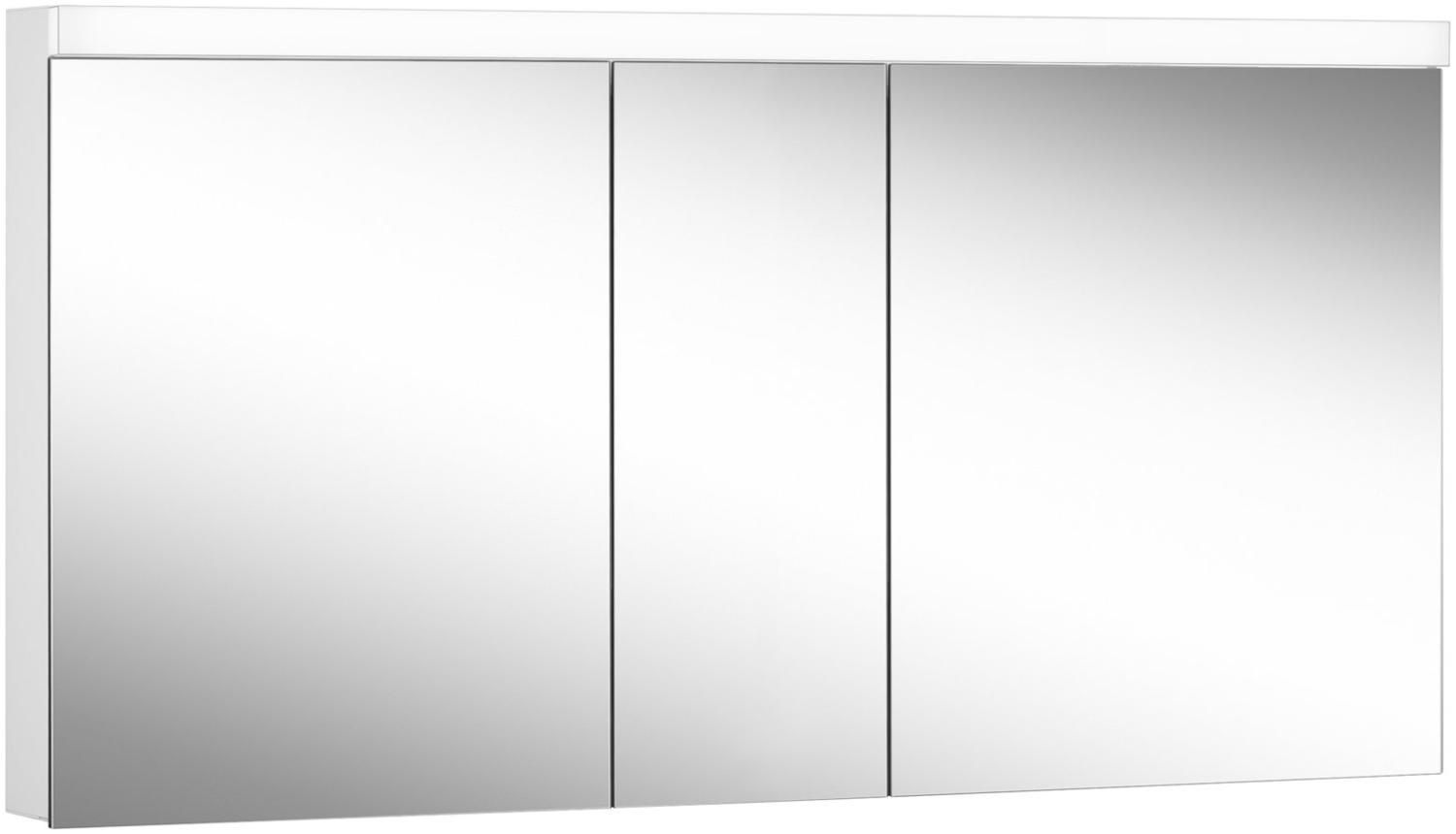 Schneider DAILY Line Ultimate LED Lichtspiegelschrank, 3 Doppelspiegeltüren, 150x74,8x13cm, 178. 150. 02. 02, Ausführung: EU-Norm/Korpus weiss - 178. 150. 02. 02 Bild 1