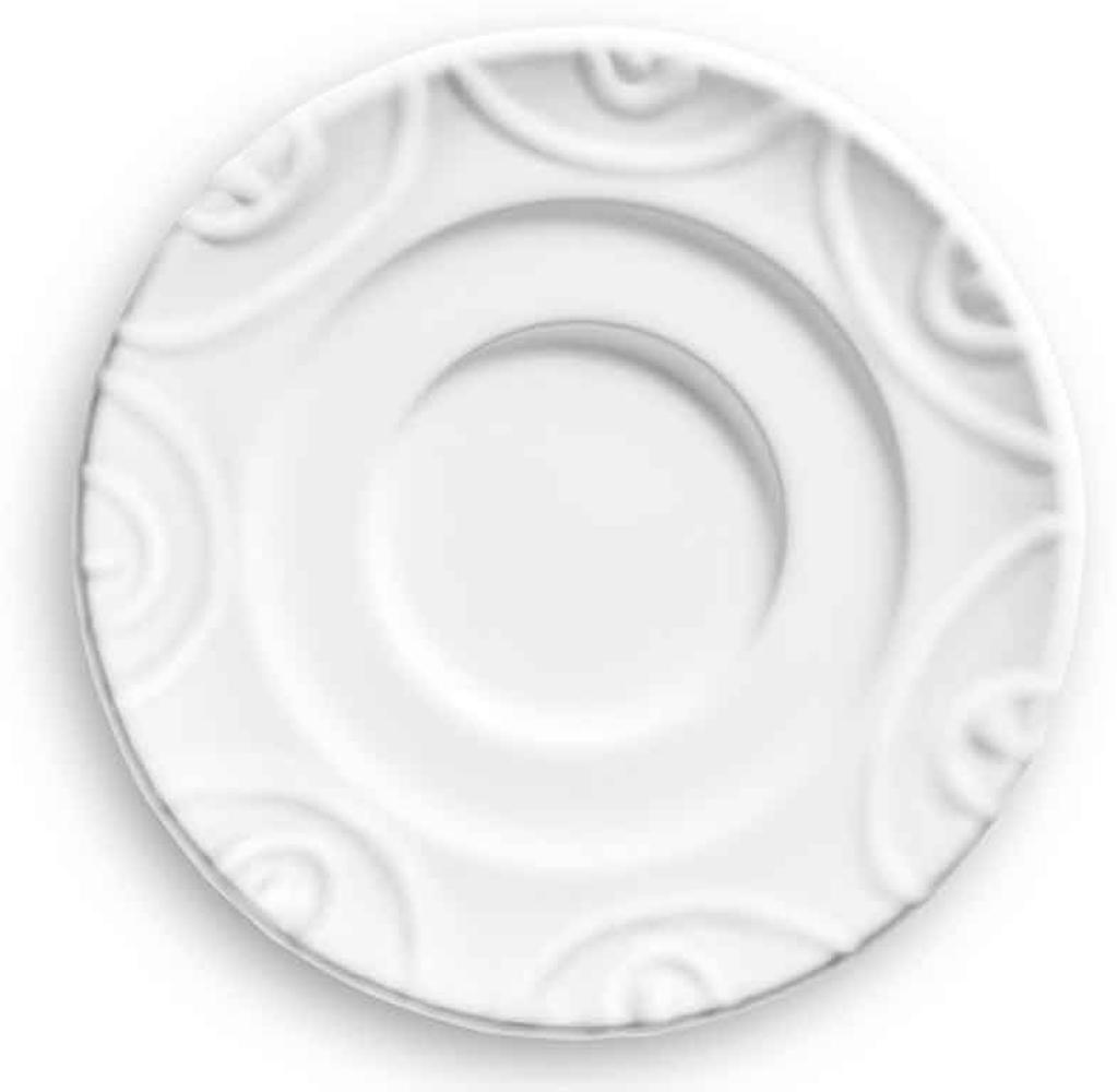 Gmundner Keramik Weißgeflammt Unterteller Espresso Gour. 11 cm Bild 1