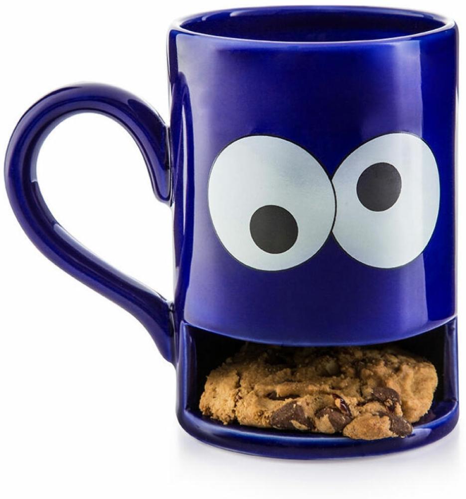 Donkey Products Keks-Becher, Mug-Monster mit Keksfach, Keksbecher, Tasse, Becher, Blau, 250 ml, 210322 Bild 1