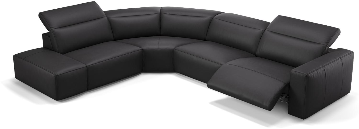 Sofanella Sofalandschaft LENOLA Ledercouch Echtleder Big Sofa in Schwarz XL: 332 Breite x 109 Tiefe Bild 1