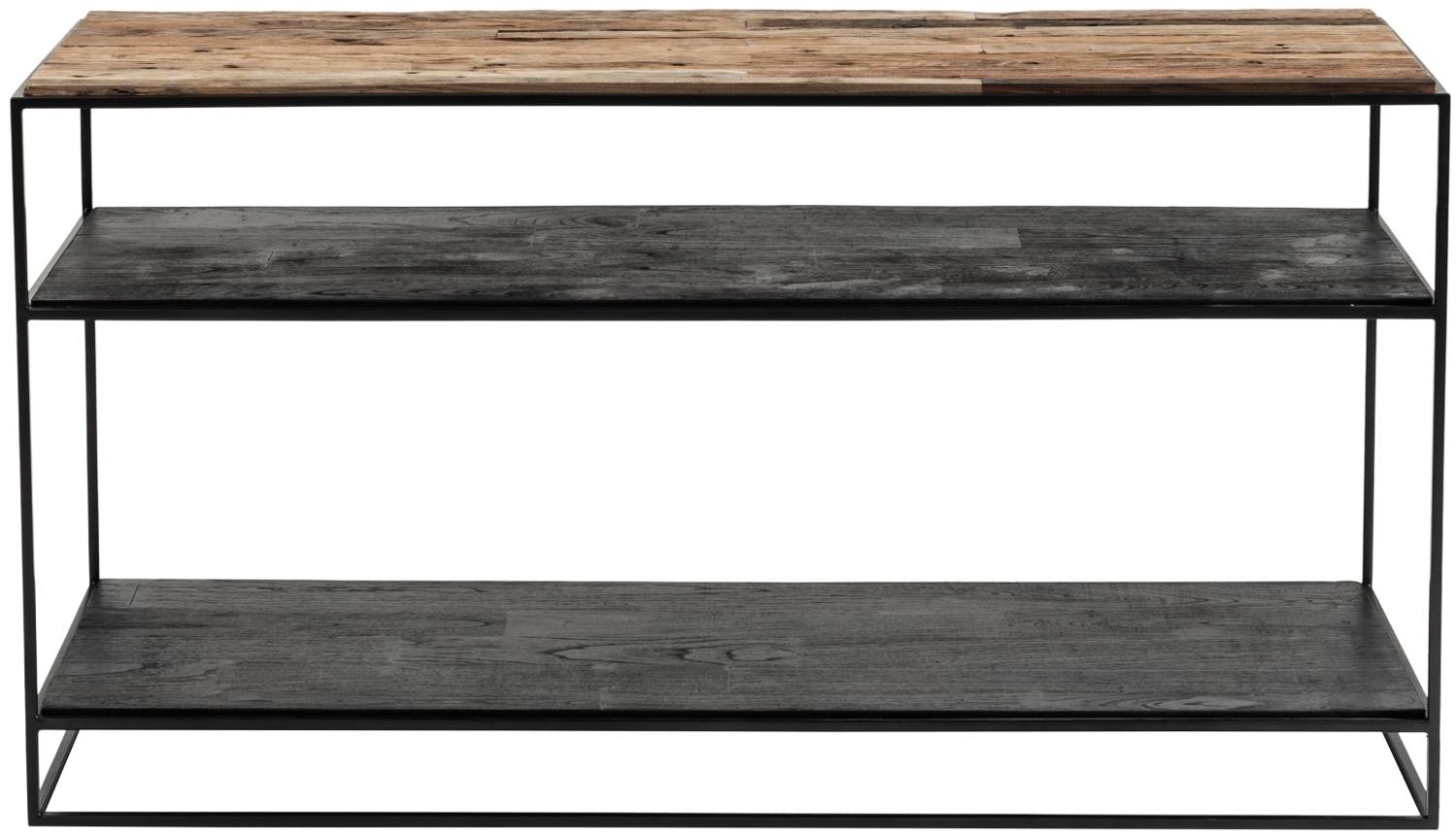 Rustika Konsolentisch rustikal Bootsholz schwarz Holz Konsole Schminktisch Tisch Bild 1