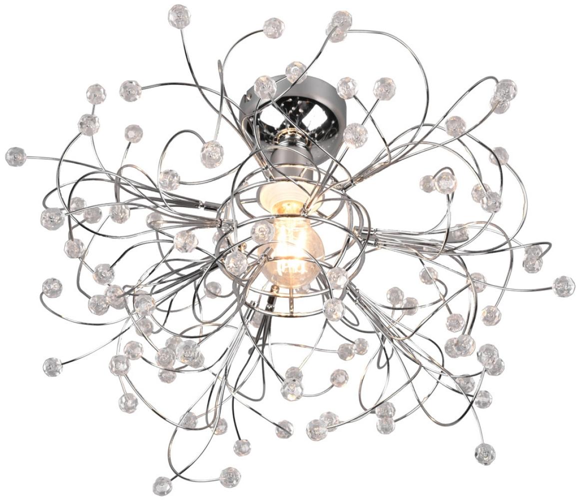 LED Deckenleuchte Chrom mit Applikationen im Florentiner Stil - Ø 52cm Bild 1