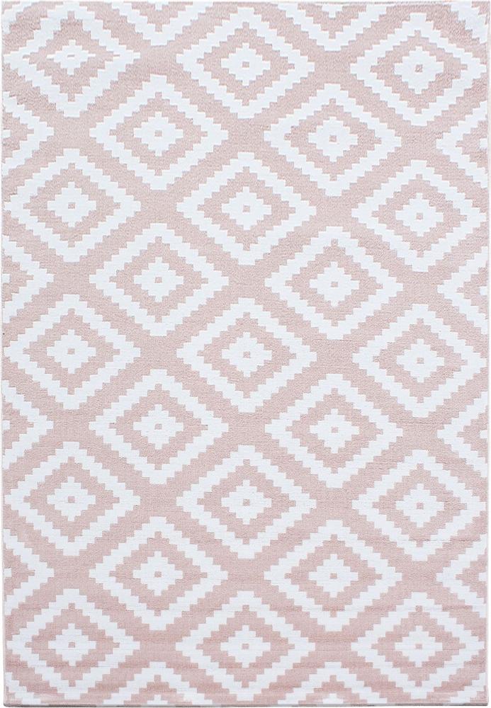 Kurzflor Teppich Pago rechteckig - 160x230 cm - Pink Bild 1