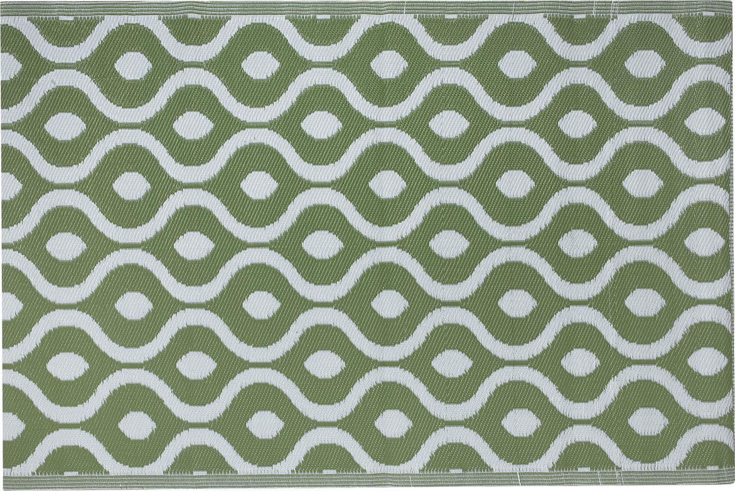 Outdoor Teppich grün 120 x 180 cm marokkanisches Muster zweiseitig Kurzflor PUNE Bild 1