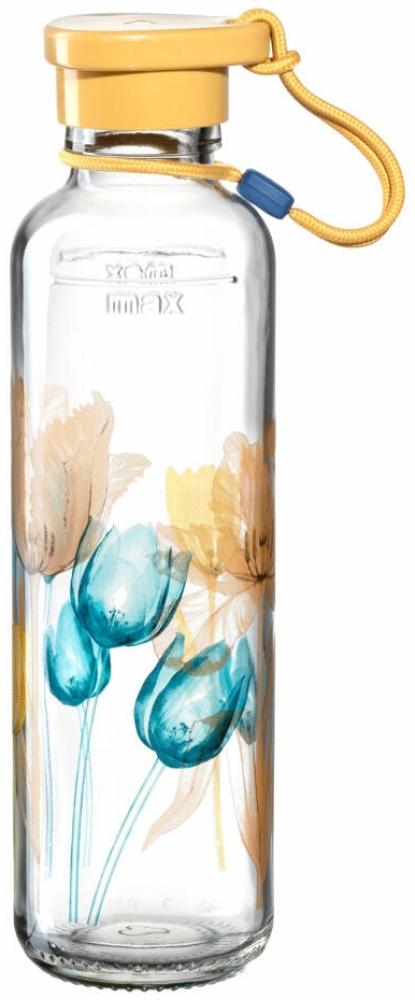 Leonardo Flasche In Giro Flower, Trinkflasche, Getränkeflasche, Wasserflasche, Glasflasche, Glas, Gelb, 500 ml, 029112 Bild 1