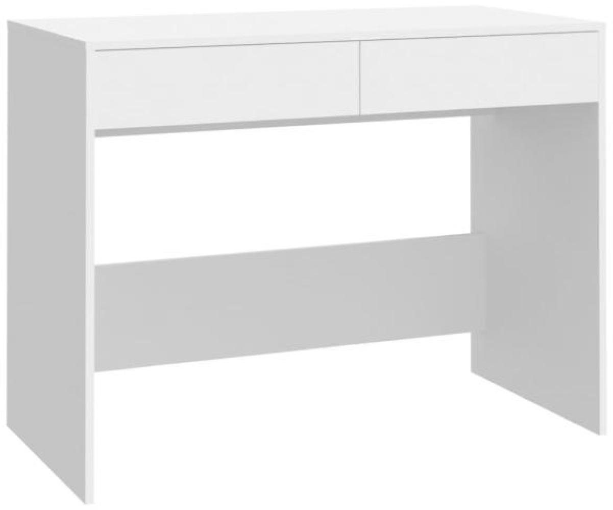 Schreibtisch Weiß 101x50x76,5 cm Holzwerkstoff Bild 1