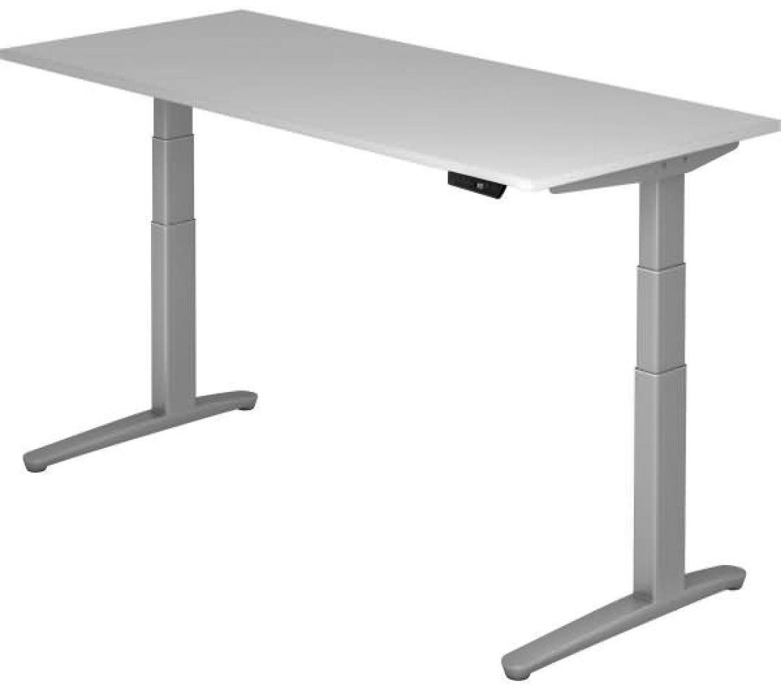 'XBHM19' Sitz-Steh-Schreibtisch elektrisch 180x80cm Grau/Silber Bild 1