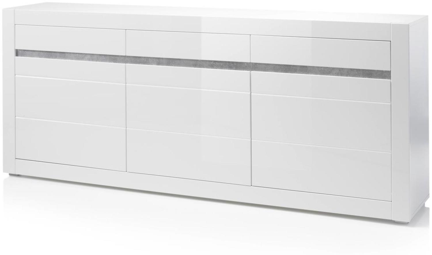 'CARAT' Sideboard Weiß/ Beton Bild 1