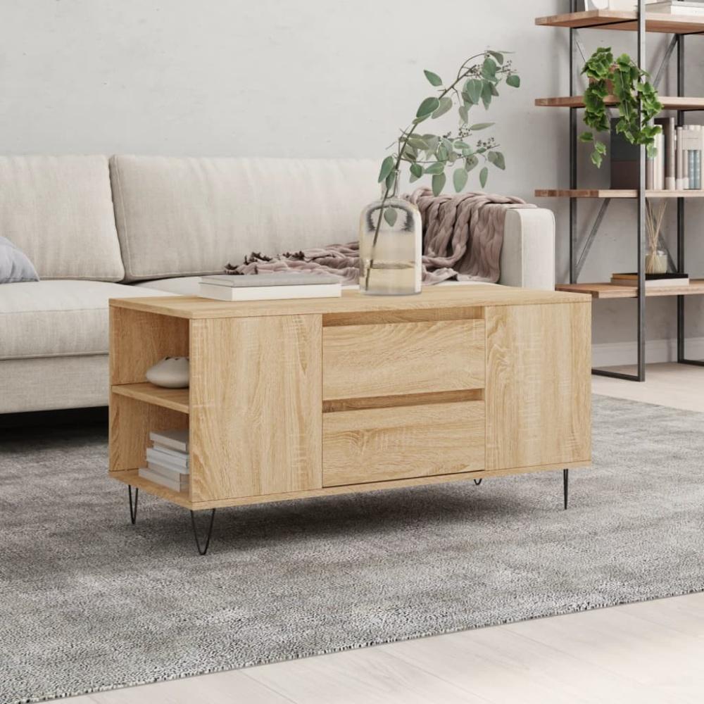 vidaXL Couchtisch Sonoma-Eiche 102x44,5x50 cm Holzwerkstoff Bild 1