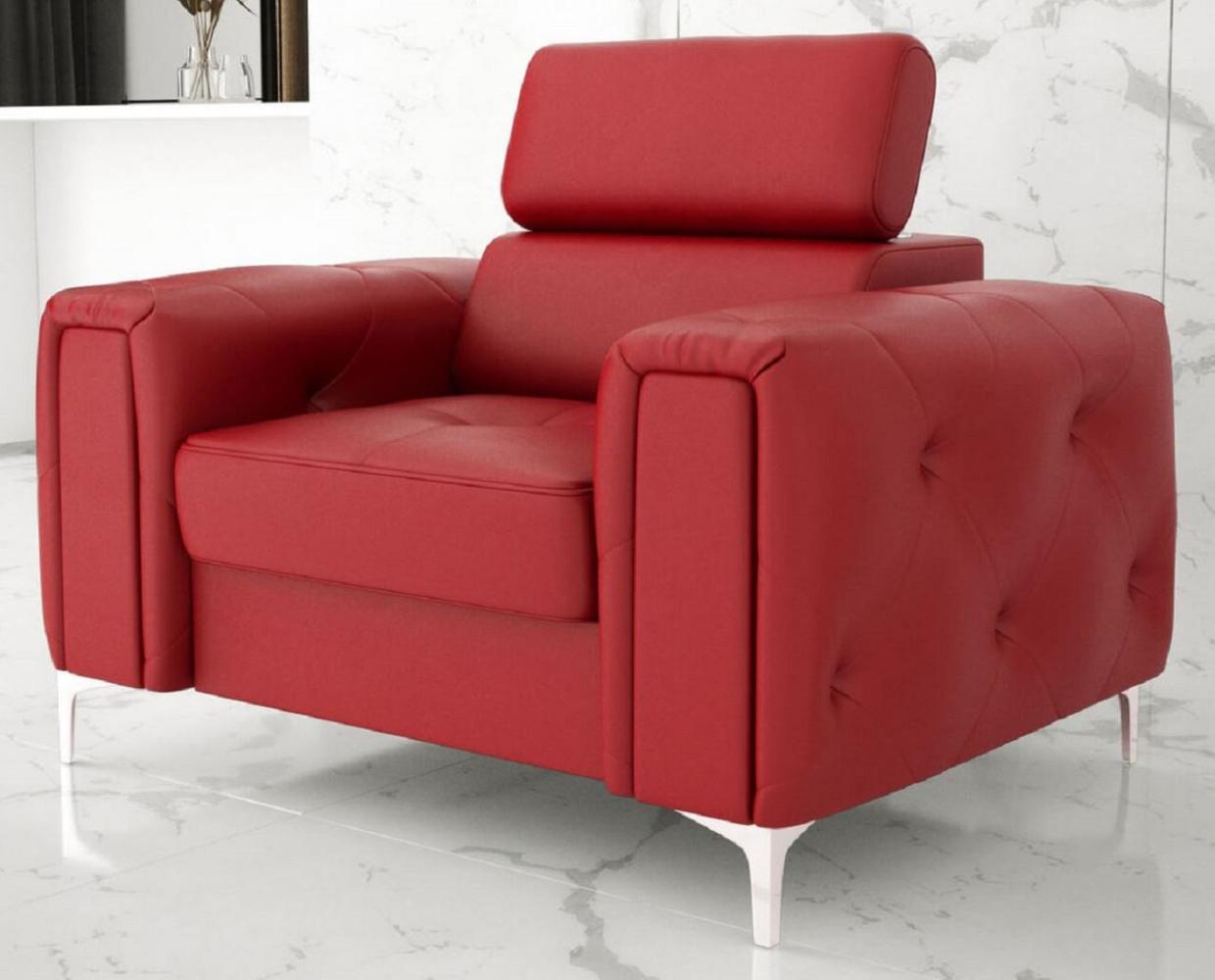 Casa Padrino Wohnzimmer Sessel 110 x 100 x H. 78-99 cm - Verschieden Farben - Moderner Sessel mit verstellbarer Kopfstütze - Moderne Wohnzimmer Möbel Bild 1