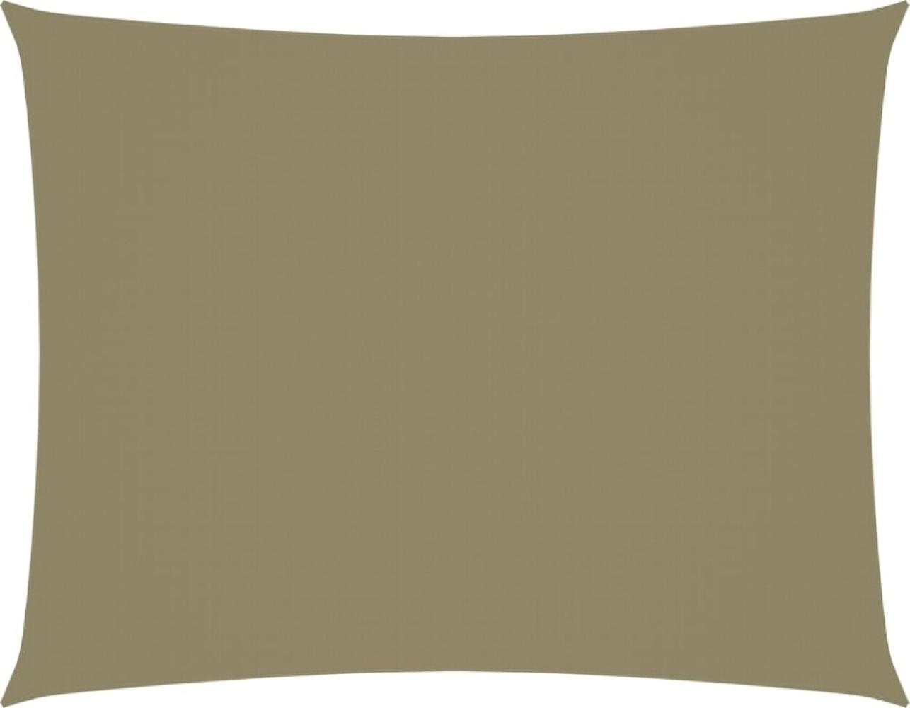 Sonnensegel Oxford-Gewebe Rechteckig 6x7 m Beige Bild 1